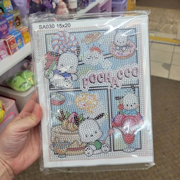 Brand New DIY Pochacco Diamond Beads Art With Frame #1 - Picture 2 of 8